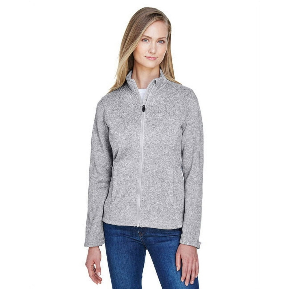 Devon & Jones Women's Bristol Full Zip Heather Gray Jacket - Size L